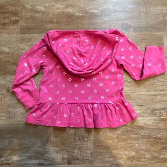 Baby Gap Hooded Long Sleeve Blouse Bright Pink Size 3T - Picture 3 of 8